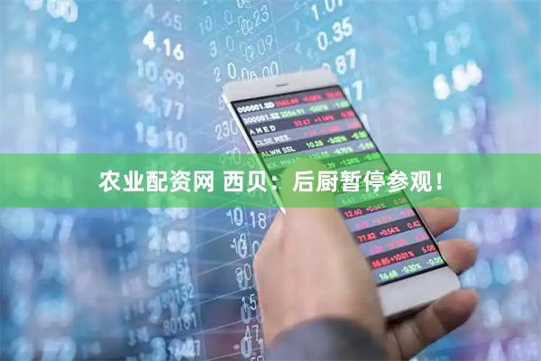 农业配资网 西贝：后厨暂停参观！
