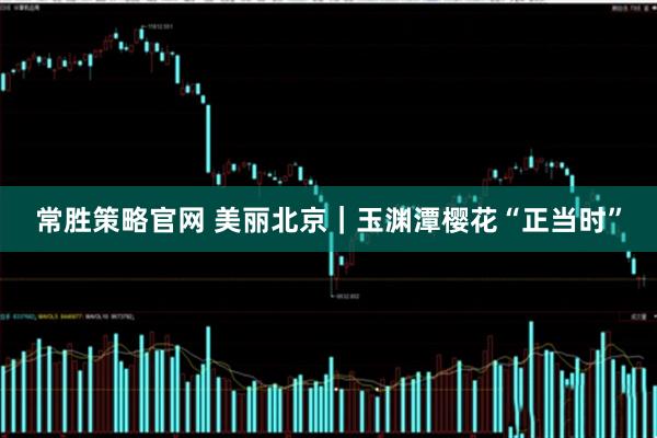 常胜策略官网 美丽北京｜玉渊潭樱花“正当时”